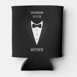 Enfriador De Latas Groomsmen de Tuxedo negro personalizado