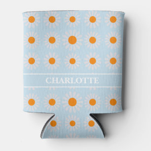 Enfriador De Latas Groovy Boho Naranja Azul