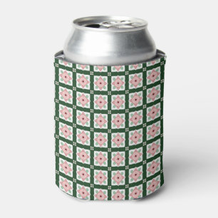 Enfriador De Latas Groovy Folksy Bohemian Patrón Navideño Eclectic