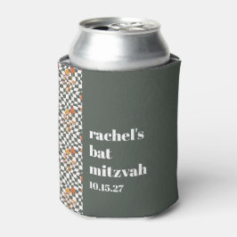 Enfriador De Latas Groovy Retro Green Mushrooms Personalizado Bat Mit