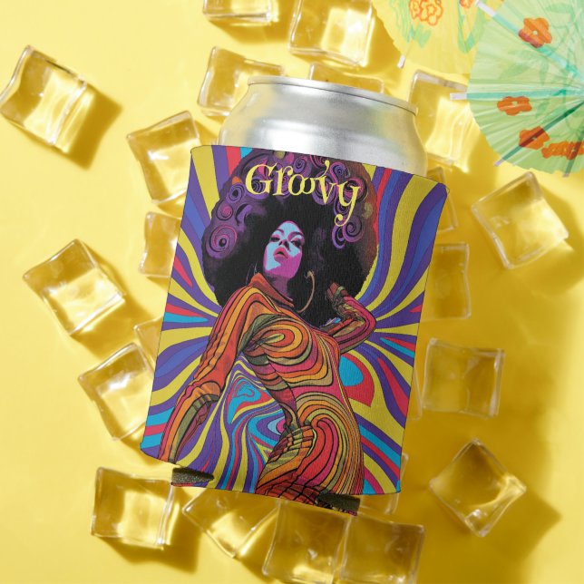 Enfriador De Latas Groovy Retro Refrigerador de bebidas (Verano in situ)