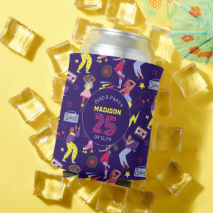 Enfriador De Latas Groovy Roller Disco Fiesta púrpura Milenretro