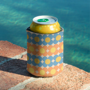 Enfriador De Latas Groovy Vintage Flowers Retro Floral Summer