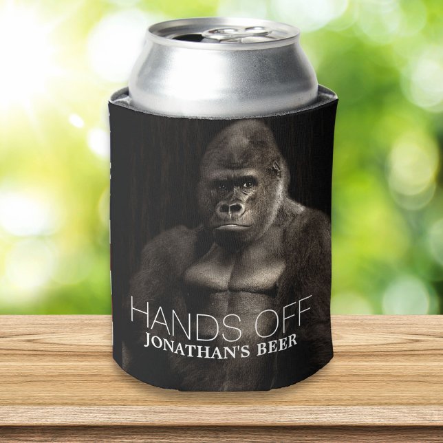 Enfriador De Latas Grorioso Guay Gorilla "Manos afuera" tu nombre Cer (Subido por el creador)