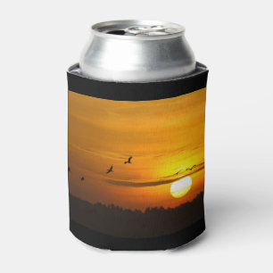 Enfriador De Latas Grullas al amanecer