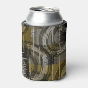 Enfriador De Latas Grunge abstracto, marrón monocromo