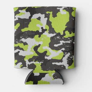 Enfriador De Latas Grunge Camouflage Vintage Background