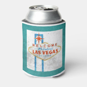 Enfriador De Latas grunge del signo de las vegas