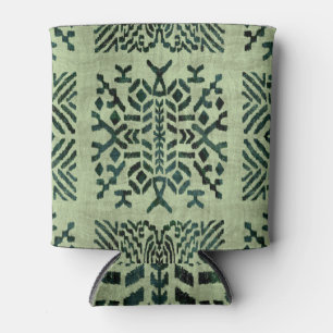 Enfriador De Latas Grungy Tribal, Ethnic Rug Motif.
