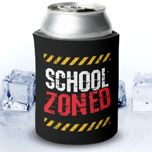 Enfriador De Latas Guardia de cruce de escuela de tránsito abandonada
