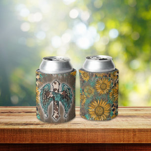 Enfriador De Latas Guardian Angel Western Wings Sunflower sublimación