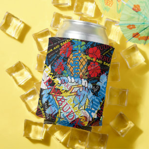 Enfriador De Latas "¡Guay Abajo Antigua y Barbuda!" Patriótico