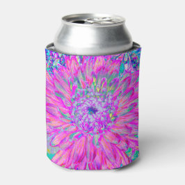 Enfriador De Latas Guay Blue y Purple Artsy Dahlia Bloom