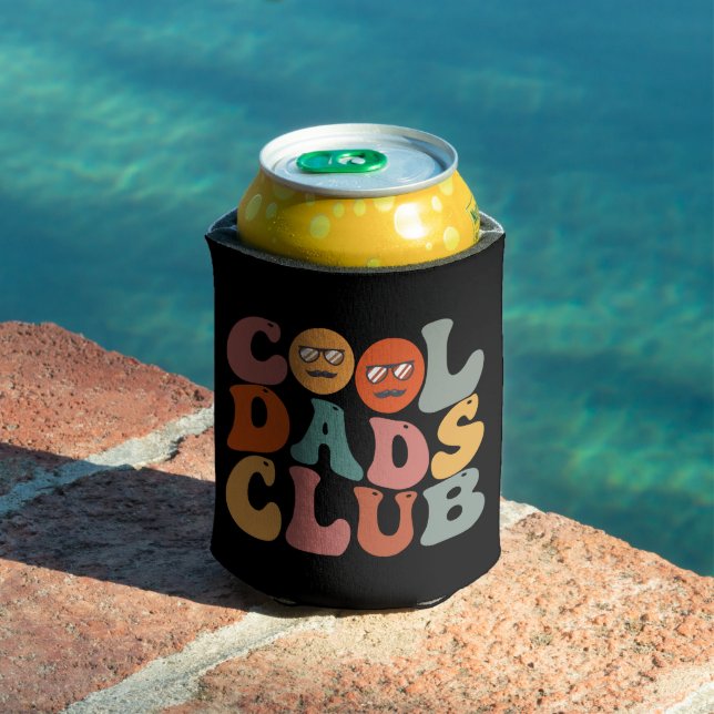 Enfriador De Latas Guay Dads Club Dad Día del Padre Retro Groovy (Piscina in situ)