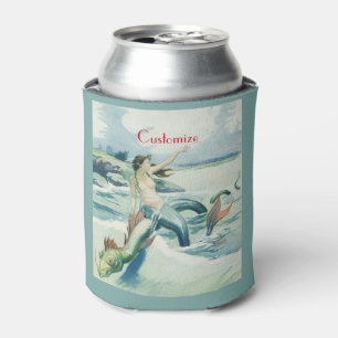 Enfriador De Latas Guay de Mermaid Riding Sea Serpent Thunder_   Cove