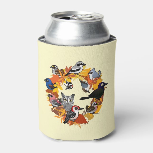 Enfriador De Latas Guerra de Otoño de Aves Norteamericanas (Lata Anverso)