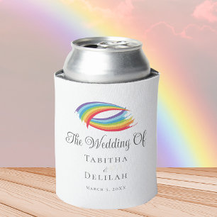 Enfriador De Latas Guerras arcoiris bella Personalizado Boda LGBT