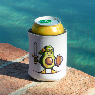 Enfriador De Latas Guerrero de aguacate de píxeles - Carácter de jueg