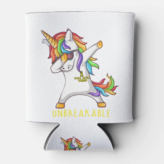 Enfriador De Latas Guerrero de SPINA BIFIDA inquebrantable (Anverso)