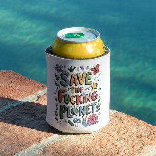 Enfriador De Latas Guerrero Ecológico Ambiental Lindo Salva el Planet
