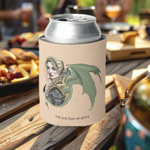 Enfriador De Latas Guerrero Elfo Dragón Fantasía Mágico Medieval Melo