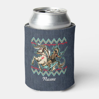 Enfriador De Latas Guerrero indio en caballo