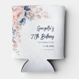 Enfriador De Latas Guión botánico de la fiesta de cumpleaños 70 de Fl