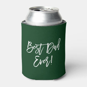 Enfriador De Latas Guión de pincel moderno Mejor papá jamás verde