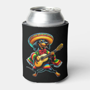 Enfriador De Latas Guitarra de Cinco de Mayo Dachshund Mariachi
