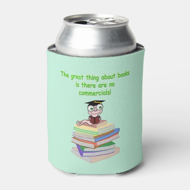 Enfriador De Latas Gusano de libro (Lata Anverso)