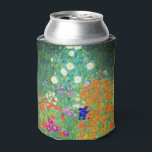 Enfriador De Latas Gustav Klimt Flower Garden<br><div class="desc">Refrigerador de bebidas con la pintura al óleo de Gustav Klimt en Flower Garden (1906). Un bonito jardín de flores moradas,  rojas,  blancas,  azules y naranjas. Un gran regalo para los amantes del arte Art Nouveau y austriaco.</div>