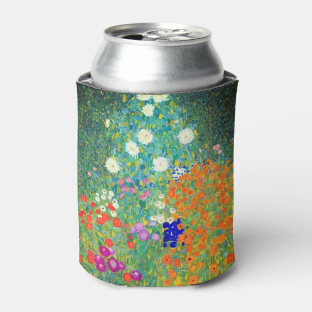 Enfriador De Latas Gustav Klimt Flower Garden (Lata Anverso)