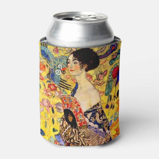 Enfriador De Latas Gustav Klimt Lady con ventilador (Lata Anverso)