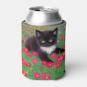 Enfriador De Latas Gustav Klimt Tuxedo Cat