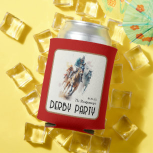 Enfriador De Latas Habla Derby conmigo Caballo de carreras Rojo