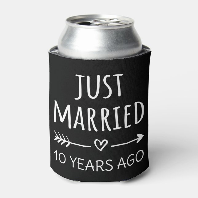Enfriador De Latas Hace sólo 10 años estoy casado (Lata Anverso)