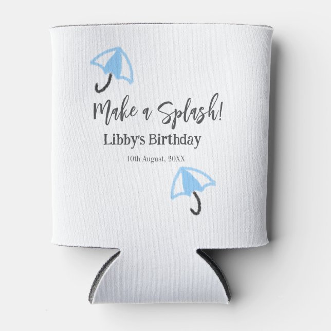 Enfriador De Latas Hacer de la piscina de verano un chisporroteo azul (Anverso)