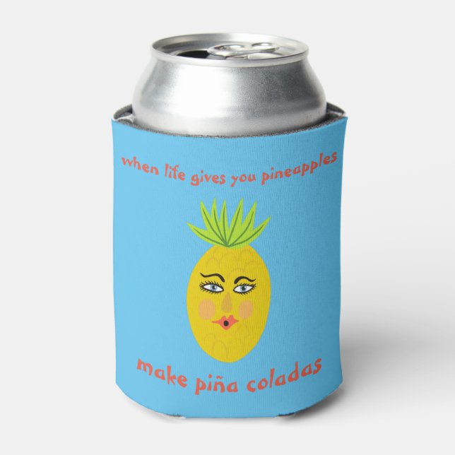 Enfriador De Latas HACER PINA COLADAS PERSONALIZAR A Pineapple (Lata Anverso)