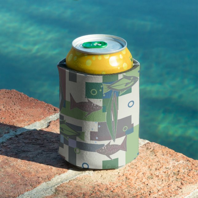 Enfriador De Latas Hakki ornamento con peces. (Piscina in situ)