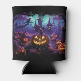 Enfriador De Latas Halloween - Calabazas embrujadas
