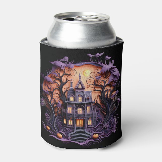 Enfriador De Latas Halloween - Casa 2 embrujada (Lata Anverso)