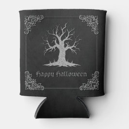Enfriador De Latas Halloween con árbol plateado