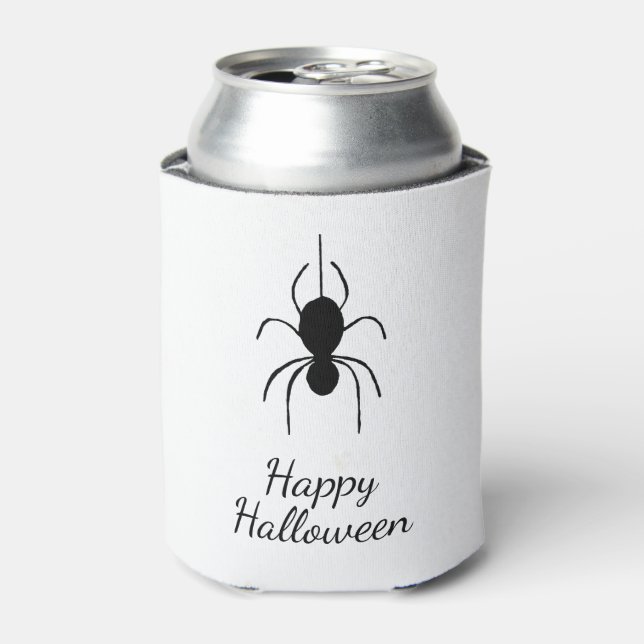 Enfriador De Latas Halloween de araña gótica simple fantasía (Lata Anverso)