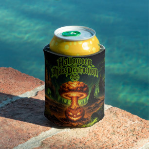 Enfriador De Latas Halloween de Destrucción Masiva Calabaza Radioacti