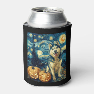 Enfriador De Latas Halloween del Husky Perro Siberiano Cute Jack O La