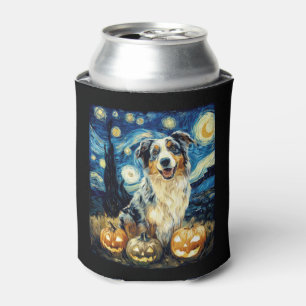 Enfriador De Latas Halloween del Pastor Australiano Cute Jack O Lant