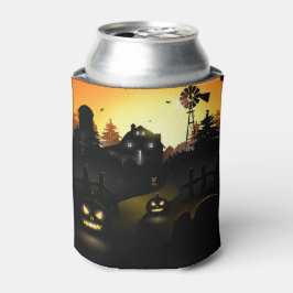 Enfriador De Latas Halloween - Escena aterradora 4 Molino de viento