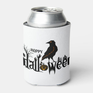 Enfriador De Latas Halloween espeluznante con Ilustracion de cuerdas