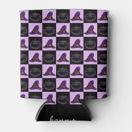 Enfriador De Latas Halloween Gorra de Brujas Calabaza Face Spookone P