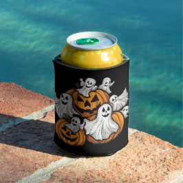 Enfriador De Latas Halloween: Kleine Geister mit Kürbissen - 